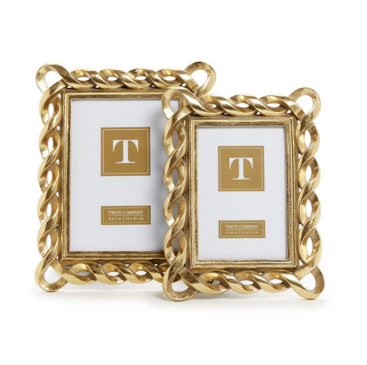 4x6 or 5x7 Frame - Gold Ribbon - Findlay Rowe Designs