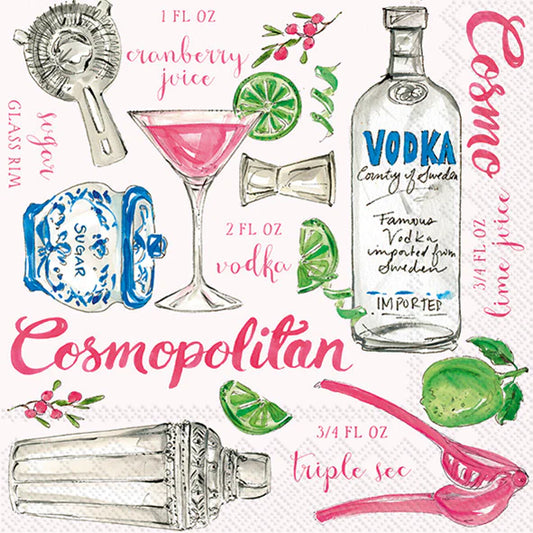 Napkin - Cocktail - Cosmopolitan