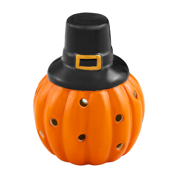 Mud Pie - Pumpkin Pilgrim Light-Up Sitter - Findlay Rowe Designs