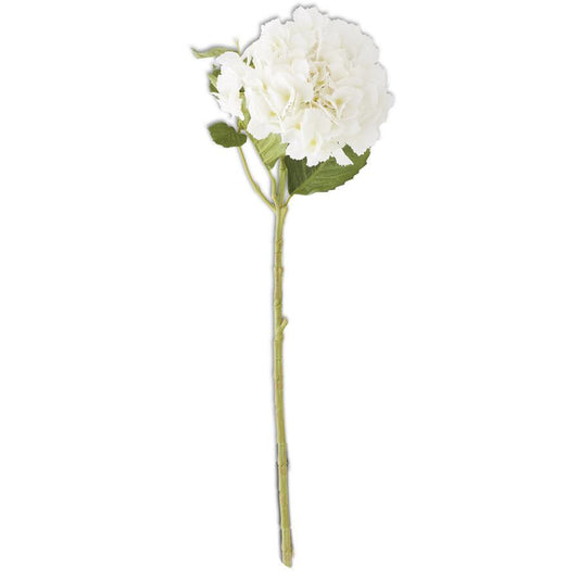 Hydrangea Stem- 20 Inch White Real Touch