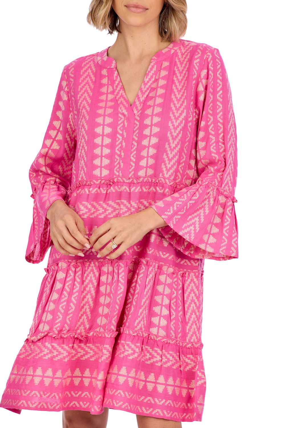 Mud Pie - Dress - Pink Jacquard