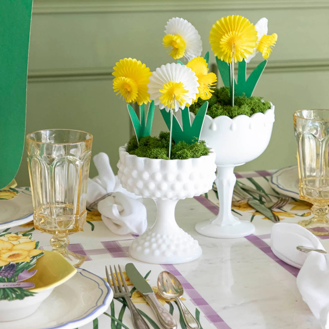 Hester and Cook - Table Accent - Honeycomb Small Daffodils - Set of 3