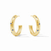 Julie Vos - Luna Stone Hoop Earring - Sapphire Blue CZ - Findlay Rowe Designs