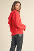 Top - Georgia Sweater Hoodie - Red - Findlay Rowe Designs