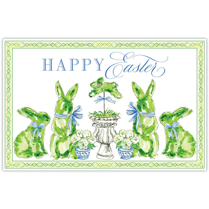 Boxwood Bunnies Placemats - Findlay Rowe Designs