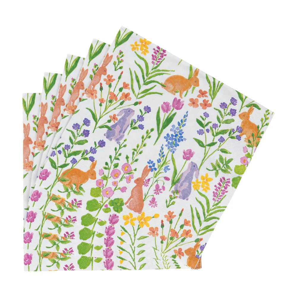 Caspari - Luncheon Napkins - Bunny Field