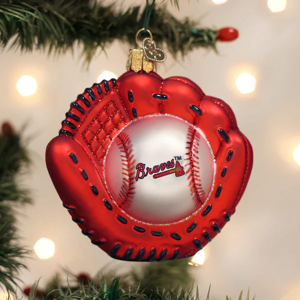 Old World Christmas - Ornament - Braves Baseball Mitt - Findlay Rowe Designs