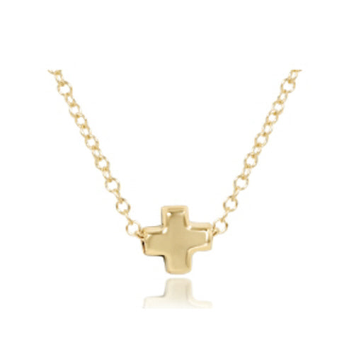 Enewton - 16in  Necklace Gold - Signature Cross Small - Gold - Findlay Rowe Designs