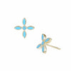 Natalie Wood - Enamel Cross Stud Earrings - Light Blue - Findlay Rowe Designs