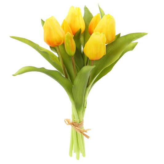 Tulip Bouquet - Yellow Real Touch - 11.75inch