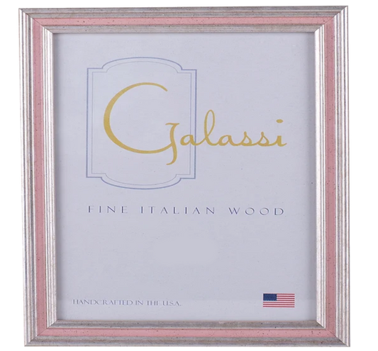 Galassi Frame - Silver with Pink Channel - 4x4 - Findlay Rowe Designs