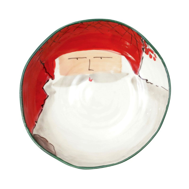 Vietri - Old St. Nick Pasta Bowl - Red Hat - Findlay Rowe Designs