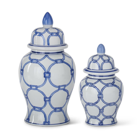 Ceramic Ginger Jars - Blue & White