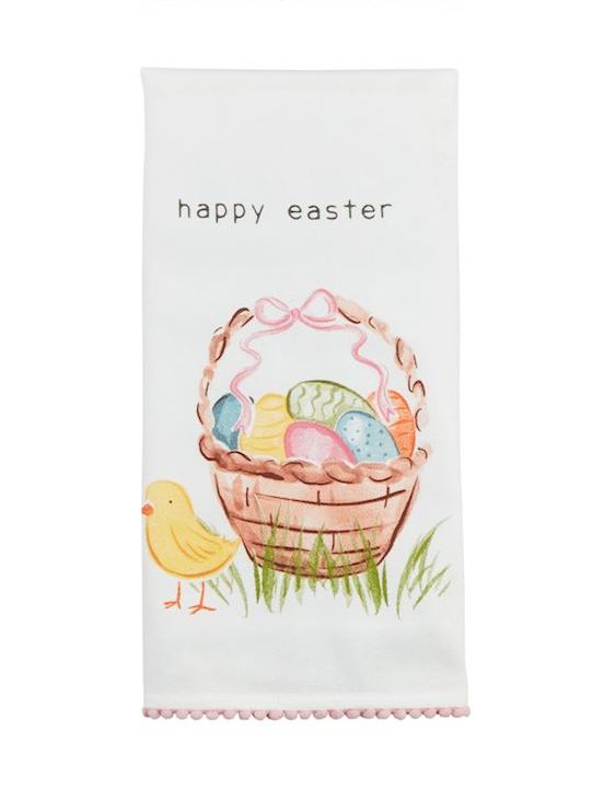 Mud Pie - Towel - Easter Pom Trim