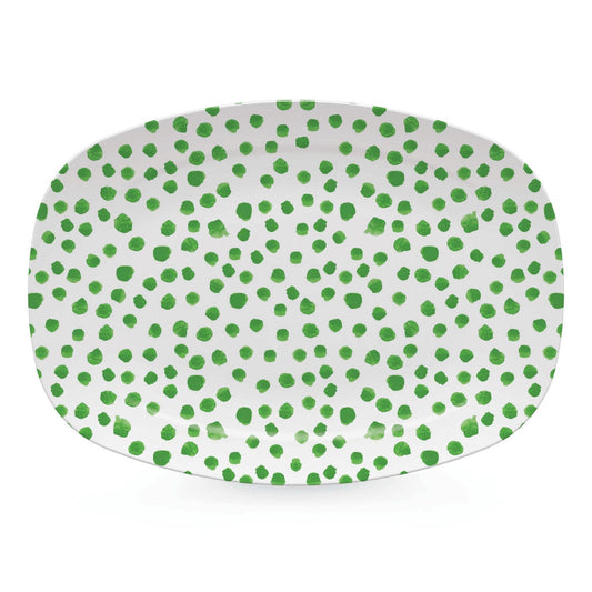 Mariposa - Dark Green Dotty Platter