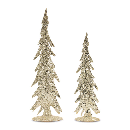 Christmas Tree Gold Glitter Iron