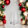 Stemless Wine Glass - Christmas Figure