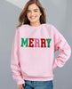 Sweatshirt - Chenille Merry - Pink - Findlay Rowe Designs