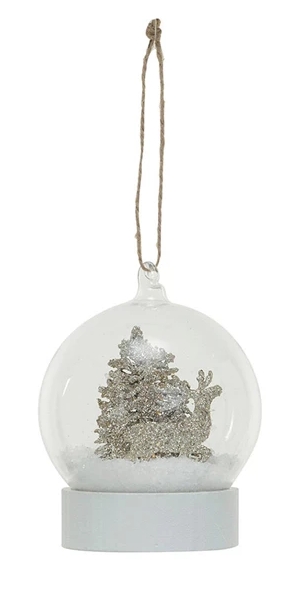 Ornament - Snow Globe Gold Glitter Deer - Findlay Rowe Designs