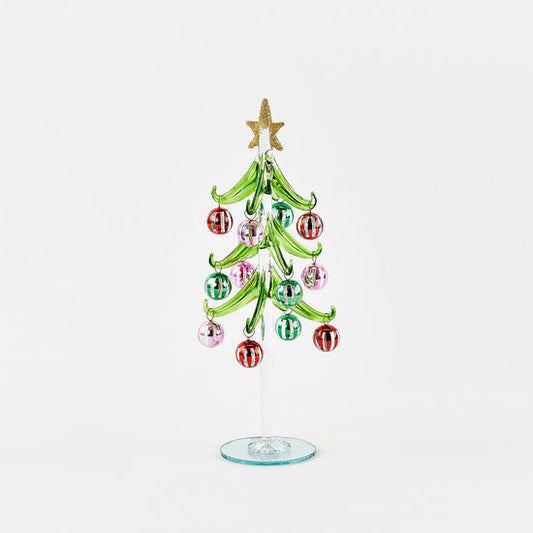 Glass Whimsical Multi Colored Ball Tree - Small