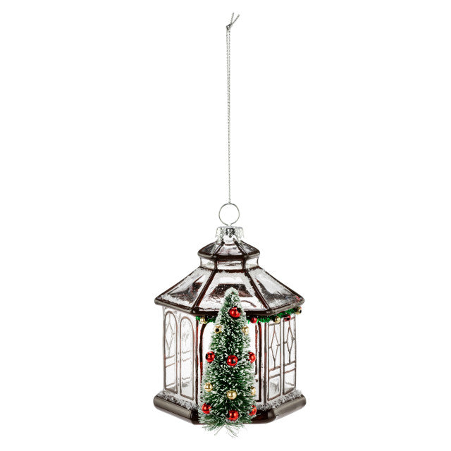 Ornament - Glass Cardinal Gazebo - Findlay Rowe Designs