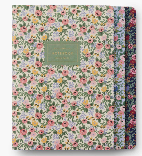 Rifle Paper Co - Notebooks Stitched - Set of 3 Rosa