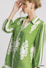 Dress - Border Print Tiered Hem - Green - Findlay Rowe Designs