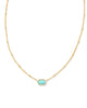 Kendra Scott -Mini Elisa Gold Satellite Short Pendant Necklace in Gold Mint Magnesite - Findlay Rowe Designs