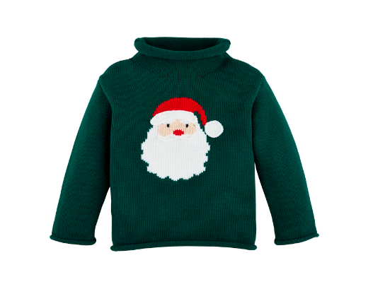 Mud Pie - Baby - Green Rollneck Sweater - Santa - Findlay Rowe Designs