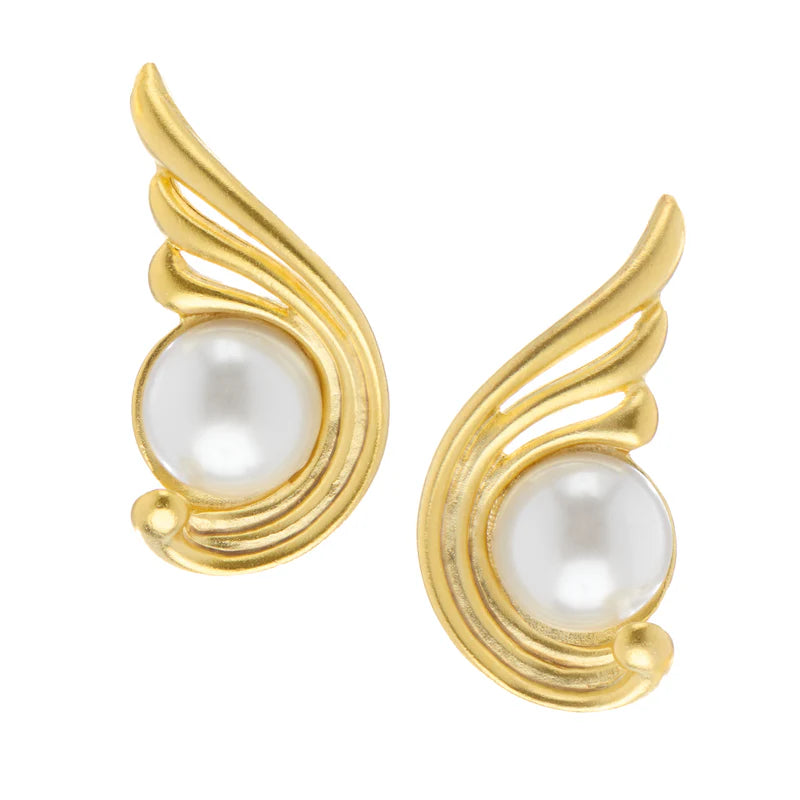 Susan Shaw - Earrings - Villa Artemis Pearl Studs - Findlay Rowe Designs