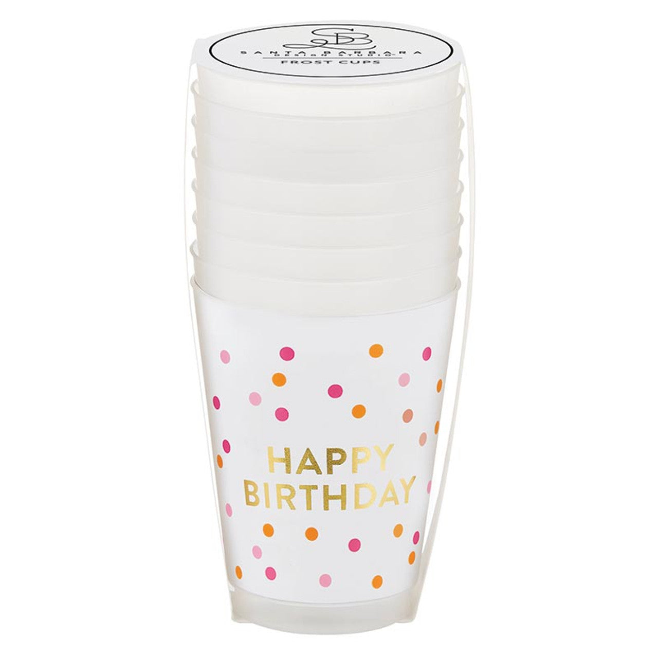 Party Cups - Frosted - Happy Birthday - Gold Foil - Findlay Rowe Designs