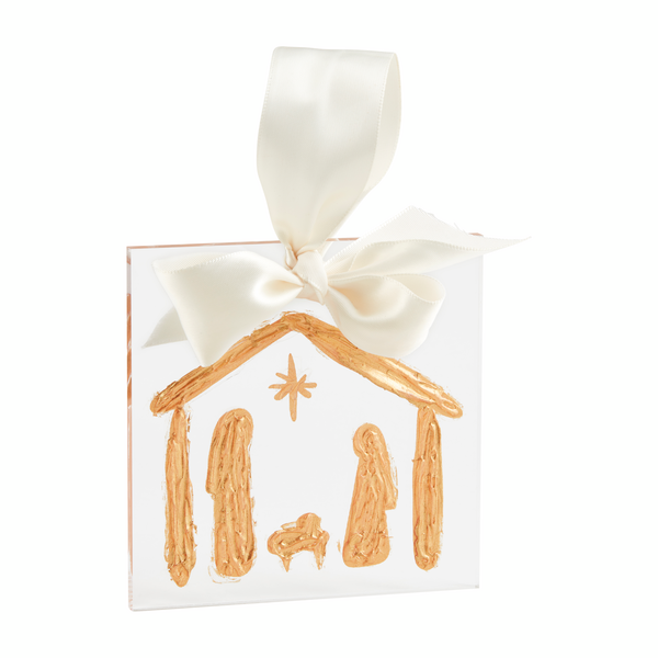 Mud Pie - Ornament - Clear Acrylic Gold Plaque - Findlay Rowe Designs