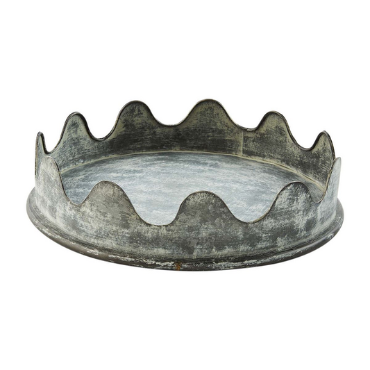 Mud Pie - Pedestal Tin Tray - Large - Findlay Rowe Designs