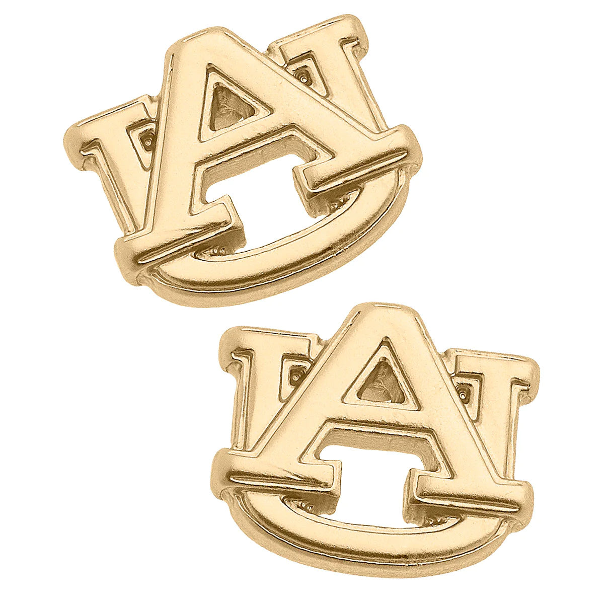 Auburn Tigers 24K Gold Plated Stud Earrings - Findlay Rowe Designs