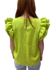 Lime Ruffled Sleeve Blouse - Findlay Rowe Designs