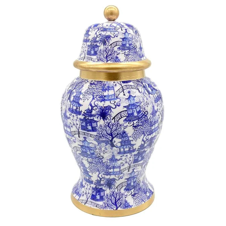 Ginger Jar - Garden Party Blue and White - Findlay Rowe Designs