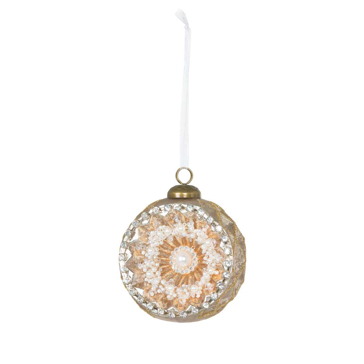 Ornament - Pearl Encrusted Champagne - Findlay Rowe Designs