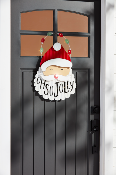 Mud Pie - Santa Light-Up Door Hanger