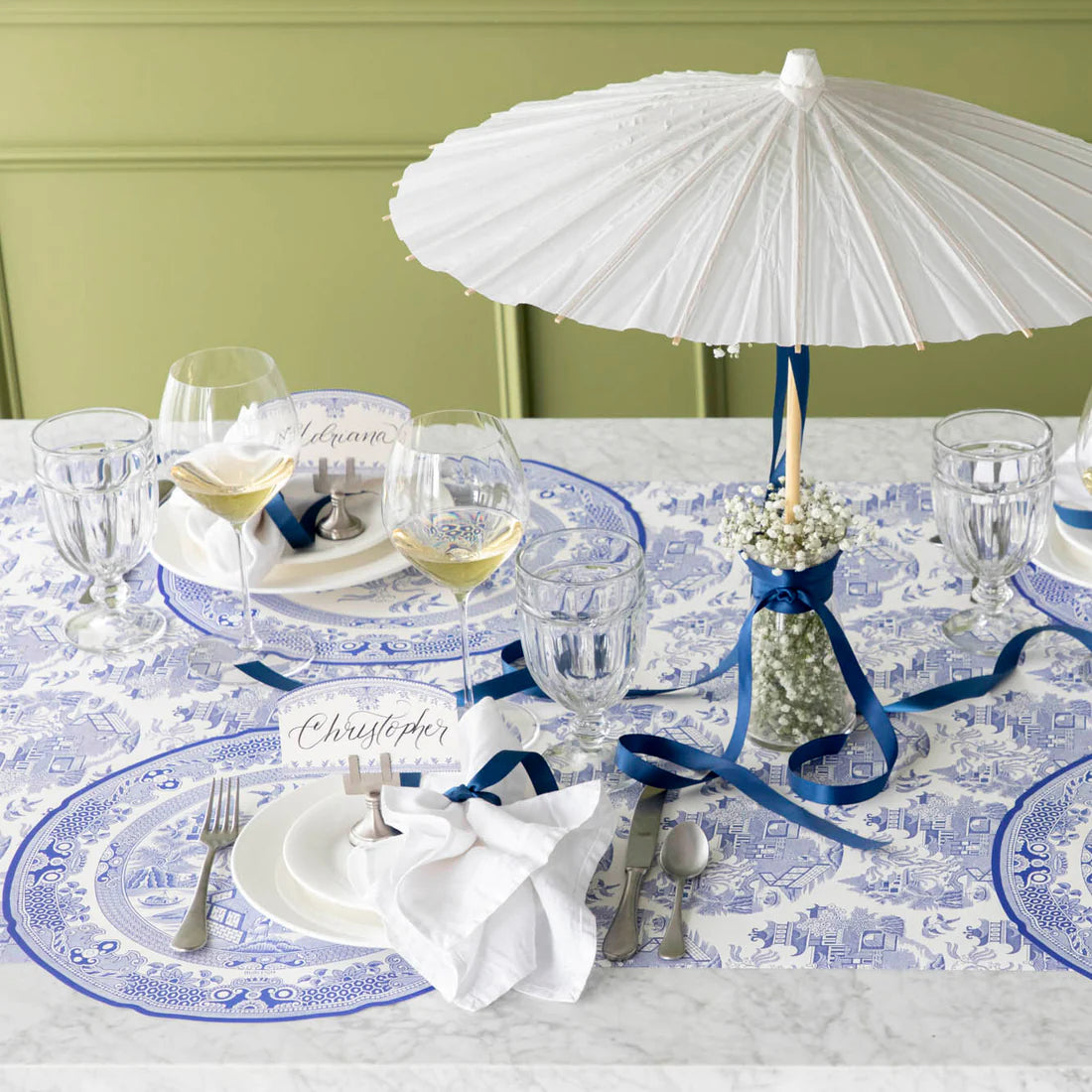 Hester and Cook - Table Runner - Blue Willow