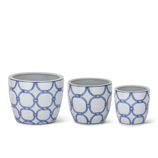 Ceramic Pots - Blue & White