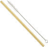 Drinking Straw  - Stainless Steel and Cleaning Brush Set, 8.5", Gold - Findlay Rowe Designs