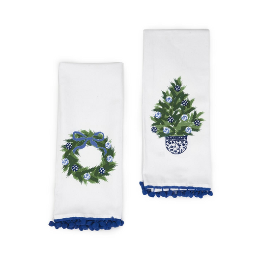 Christmas - Snowflake Boa Cotton Holiday Kitchen Towel