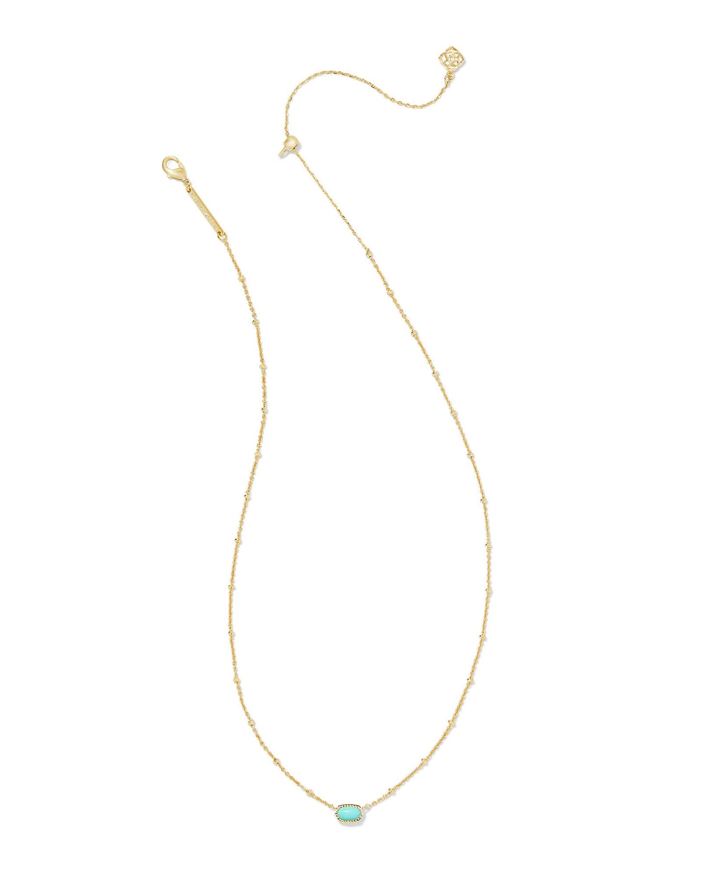 Kendra Scott -Mini Elisa Gold Satellite Short Pendant Necklace in Gold Mint Magnesite - Findlay Rowe Designs