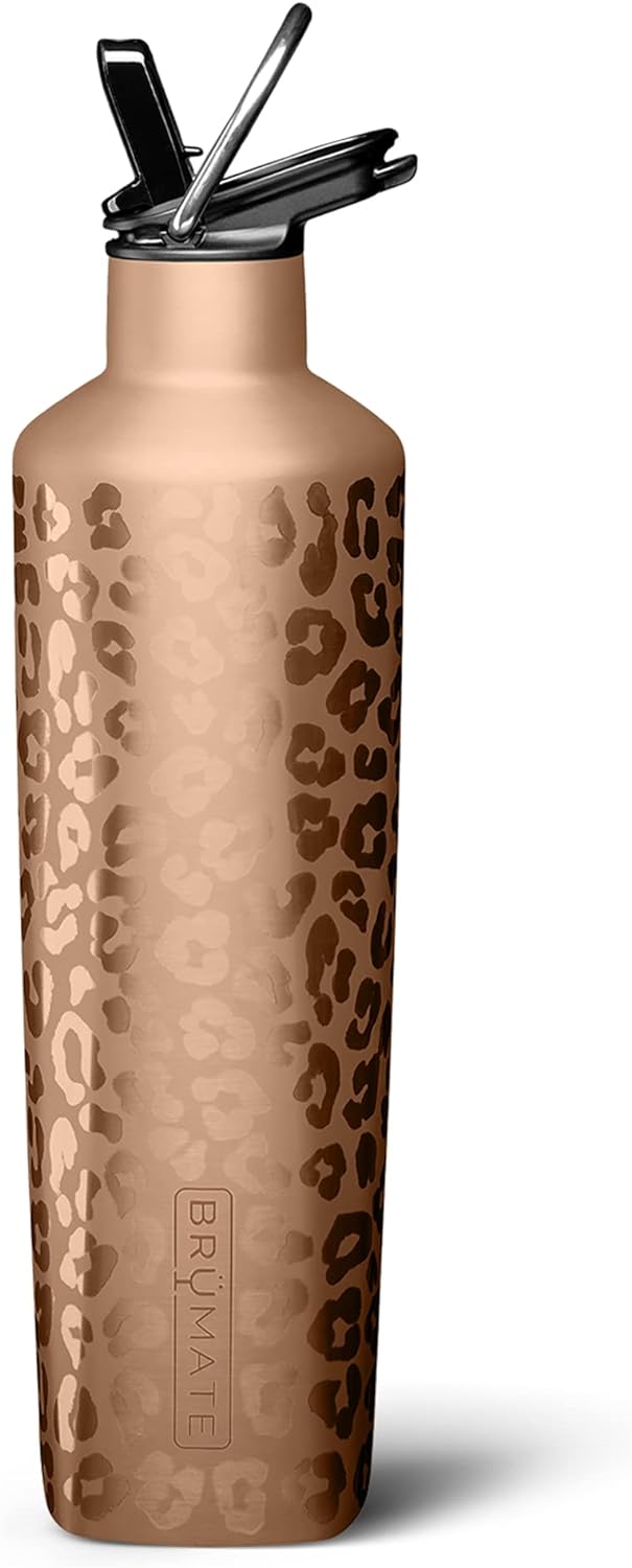 Brumate Rehydration Bottle gold leopard 25 oz - The Apple Tree