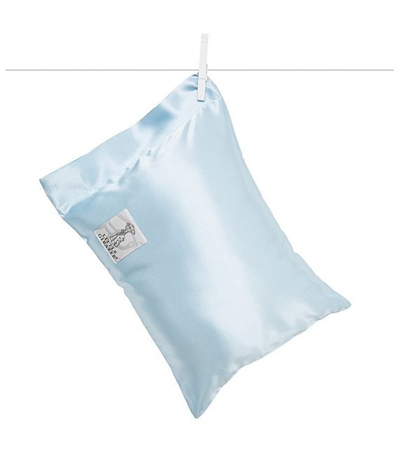 Little Giraffe- Satin Nap Pillow in Blue - Findlay Rowe Designs