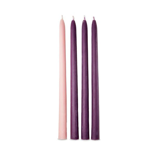 Advent 12 in  Beeswax Taper Candles - Set Of 4