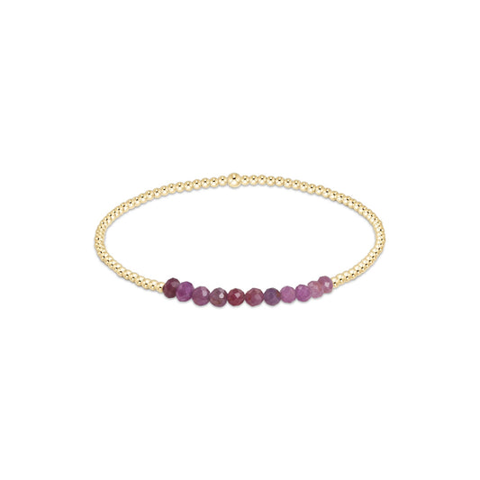 Enewton - Gold Bliss 2mm Bead Bracelet - Ruby - Findlay Rowe Designs