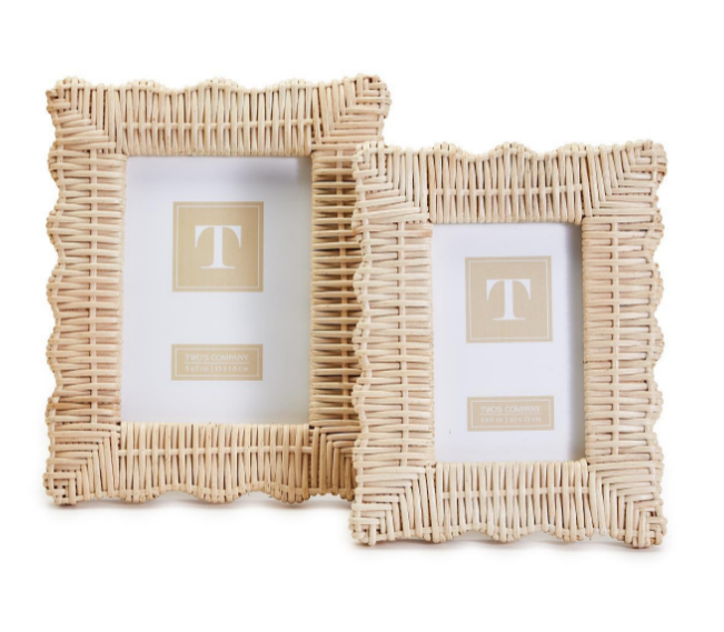 5x7 frame - Wicker Weave - White Faux - Findlay Rowe Designs