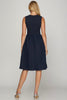 Dress - Sleeveless Midi - Navy