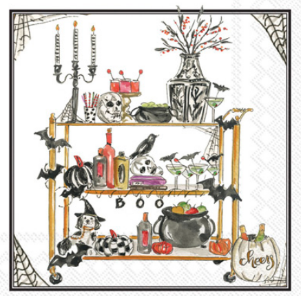 Halloween Bar Cart Cocktail Napkins - Findlay Rowe Designs